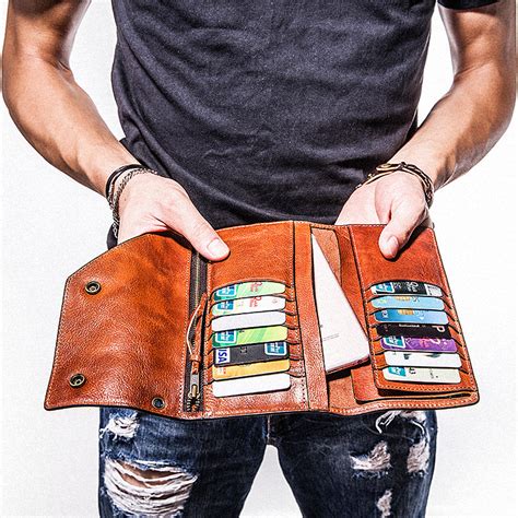 Mens Long Wallets Leather