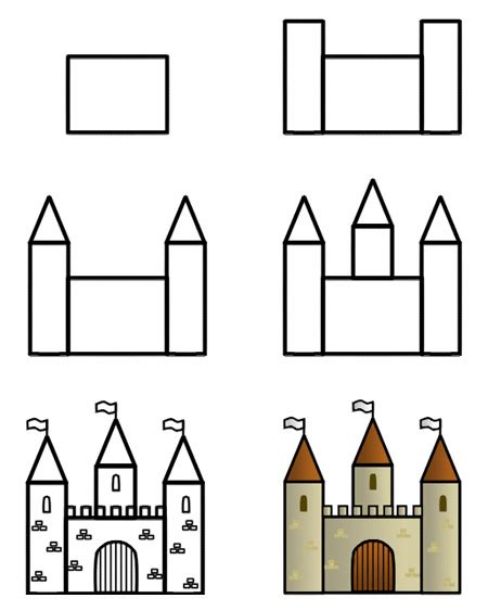 Today we bring you a new drawing lesson, in which we will touch upon the theme of architecture. Drawing a cartoon castle