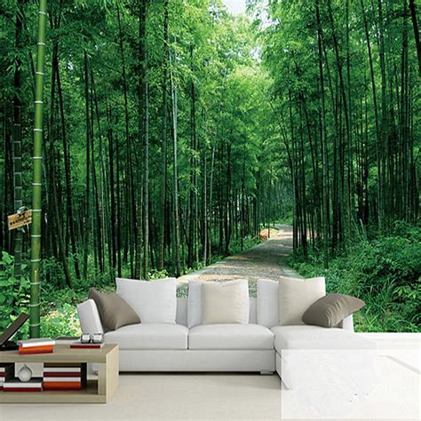 Custom Mural Wallpaper 3d Pastoral Landscape Bamboo Forest Wallpaper