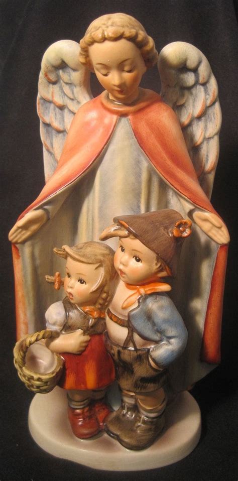 Mi Hummel Figurine Guardian Angel With Chlidren Hummel Figurines