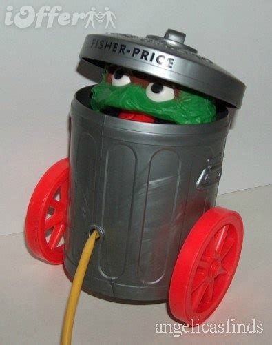 Oscar Grouch In Garbage Can Vintage Fisher Price Grouch Fisher Price