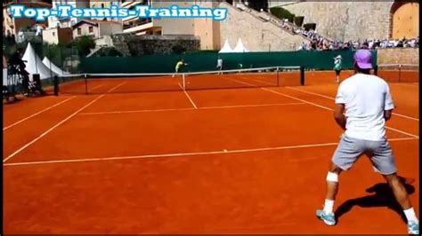 Rafael Nadal Training On Clay Court Level View Part 1 Youtube