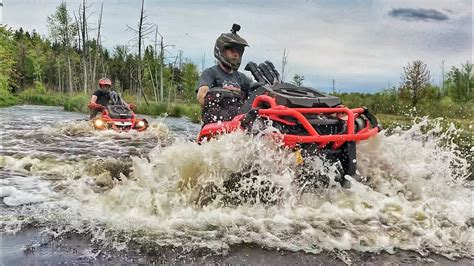 Crazy Ride Atv Mudding Honda Canam Yamaha Youtube