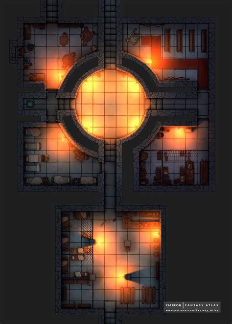 1400x1960 20x28 Prison Level 01 Battlemap Rfantasymaps