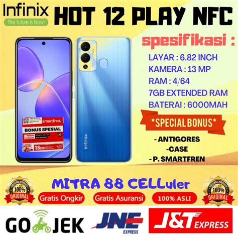 Jual Infinix Hot 12 Play Nfc Ram 464gb Garansi Resmi Infinix Indonesia