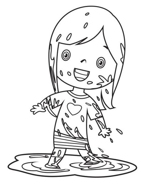 40 Kids Playing In Mud Drawing Stock Illustrations Royalty Free