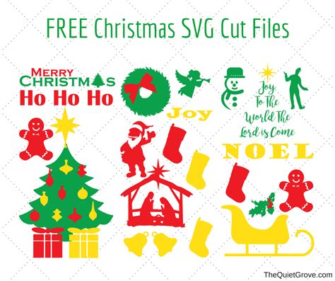 Christmas Winter Svg Cut Files ⋆ The Quiet Grove