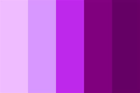 Shades Of Purple Color Chart