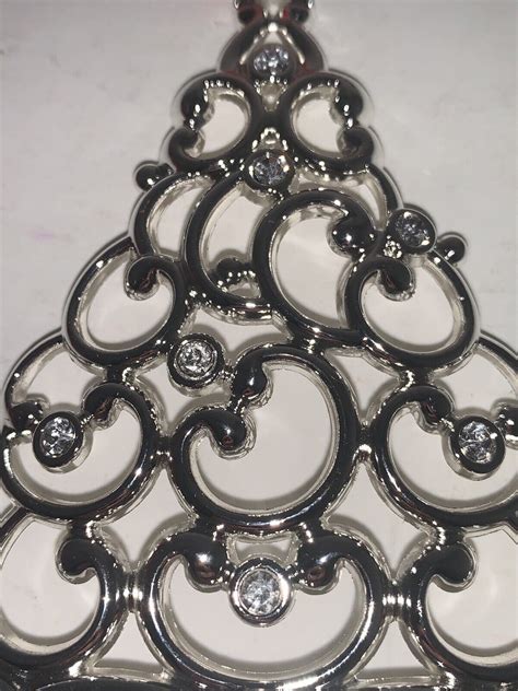 Lenox Sparkle And Scroll Multi Crystal Tree Silverplate Christmas