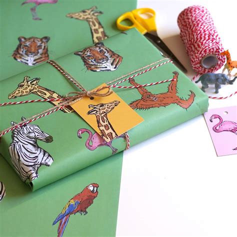 Safari Animal Wrapping Paper By Laura Crow
