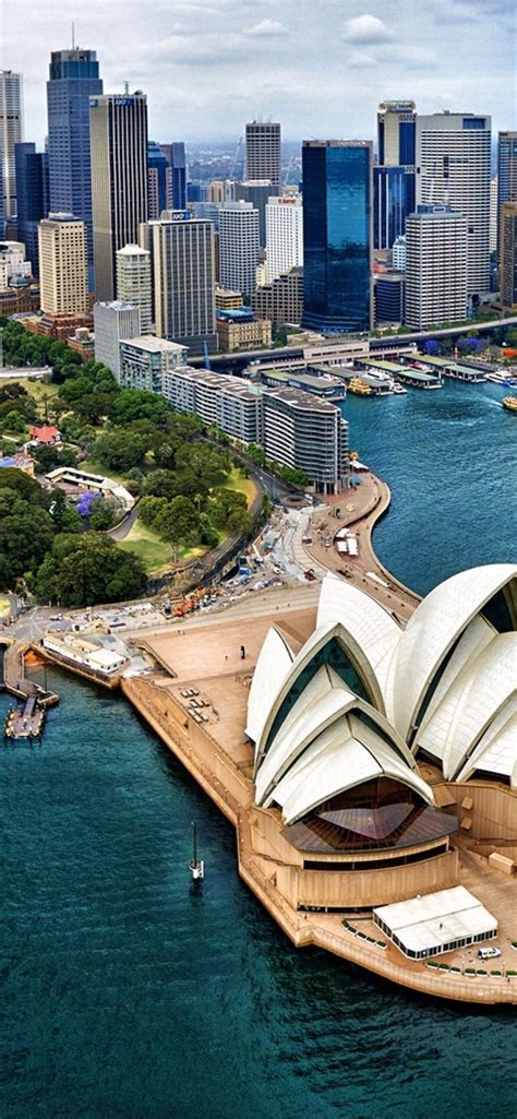 Sydney Harbour Australia Buildings Bird View Iphone 11 Wallpapers Free