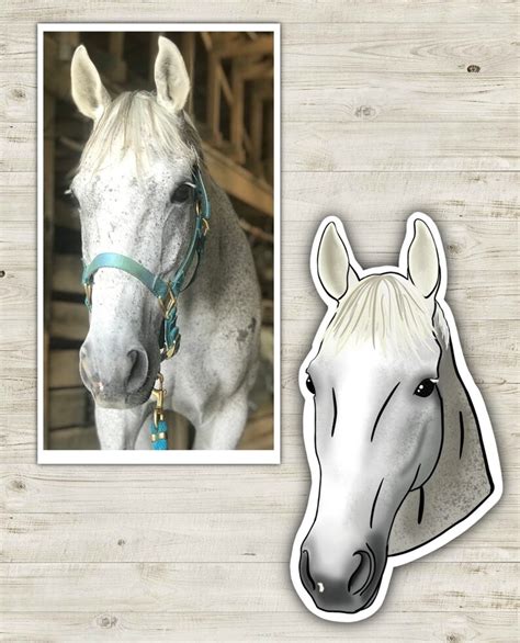 Custom Horse Stickers Custom Stickers Of Your Own Horse 3 Etsy