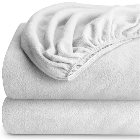 Bare Home Fleece Fitted Bottom Sheet Hypoallergenic Deep Pocket Ultra