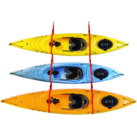 Malone Auto Racks Slingthree™ Triple Kayak Storage System Ceilingwall