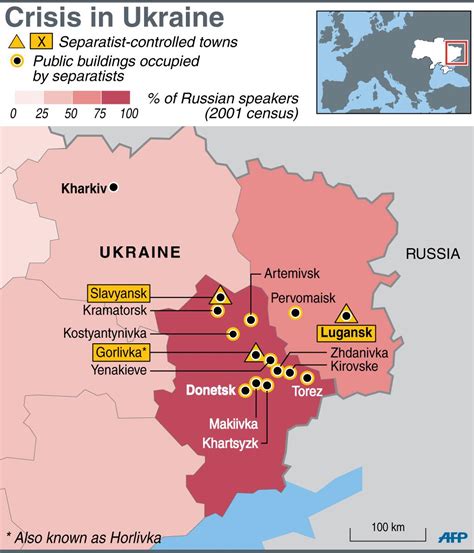 Kiev e 'la capitale dell'ucraina. Ucraina: mappa delle citta' controllate dai separatisti ...