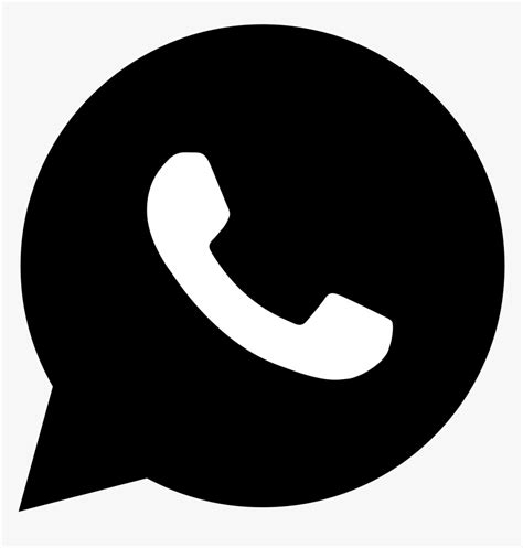 Whatsapp Logo Black Png Transparent Png Kindpng