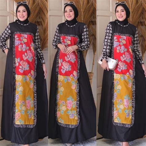 Jual Aruna Dress Batik By Khanzalia Po Mei Shopee Indonesia