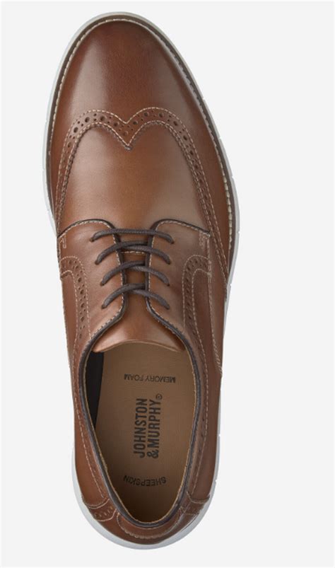 Johnston And Murphy Holden Wingtip Oxford Tan Sherman Brothers Inc