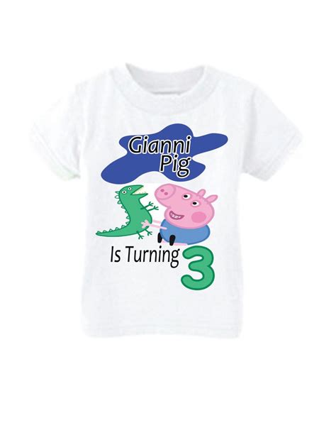 Peppa pig birthday shirt boy. Peppa Pig, Peppa Pig Shirt, Peppa Pig Boy Birthday, George ...