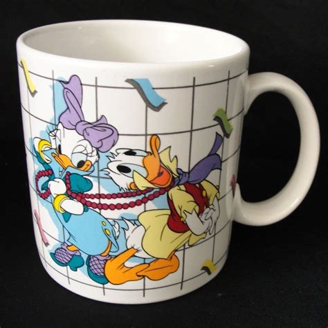 Walt Disney Daisy And Donald Duck Mug Coffee Cup Applause Wont You Be