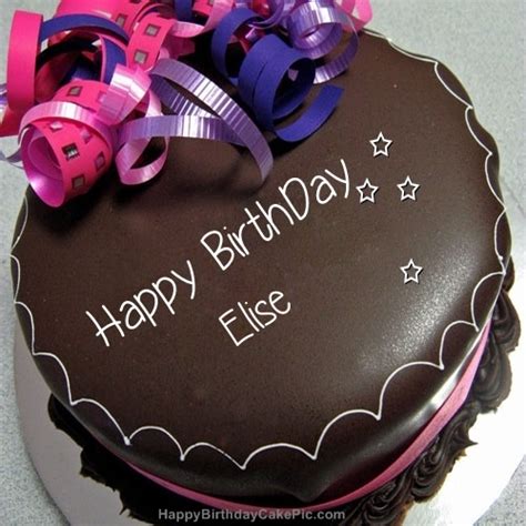 ️ Happy Birthday Chocolate Cake For Elise