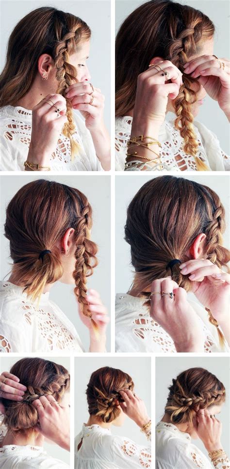 1001 + coiffures superbes avec une tresse sur le côté  Coiffure tresse