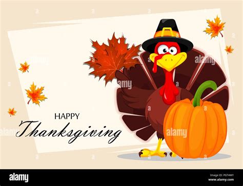 Happy Thanksgiving Greeting Card Poster Or Flyer For Holiday