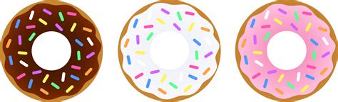 Three Sprinkled Donuts Free Clip Art