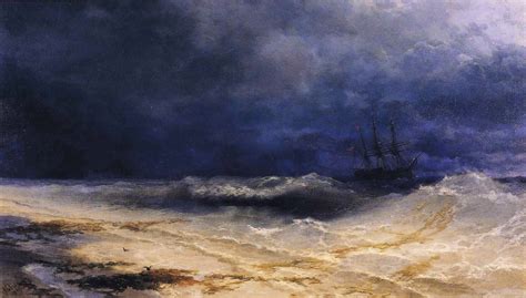 Fileivan Constantinovich Aivazovsky Ship In A Stormy Sea Off The