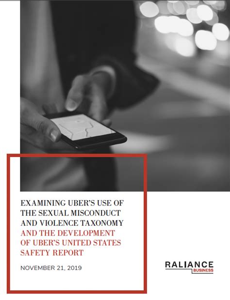 Examining Ubers Use Of The Sexual Misconduct And Violence Taxonomy