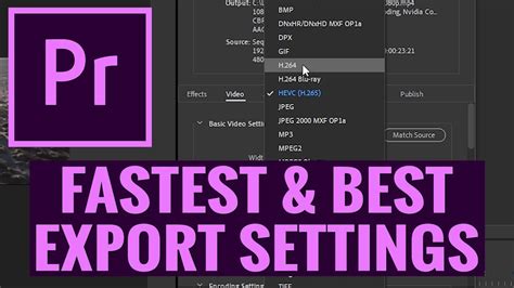 Best Export Settings In Premiere Pro Cc Export Fast With Hardware