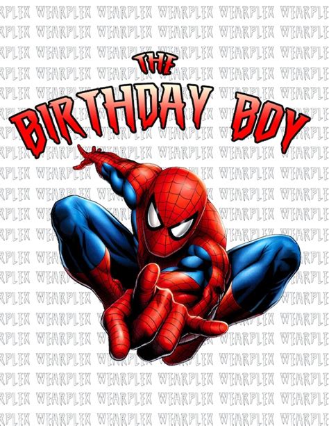 7876 Birthday Boy Spiderman Svg SVG PNG EPS DXF File