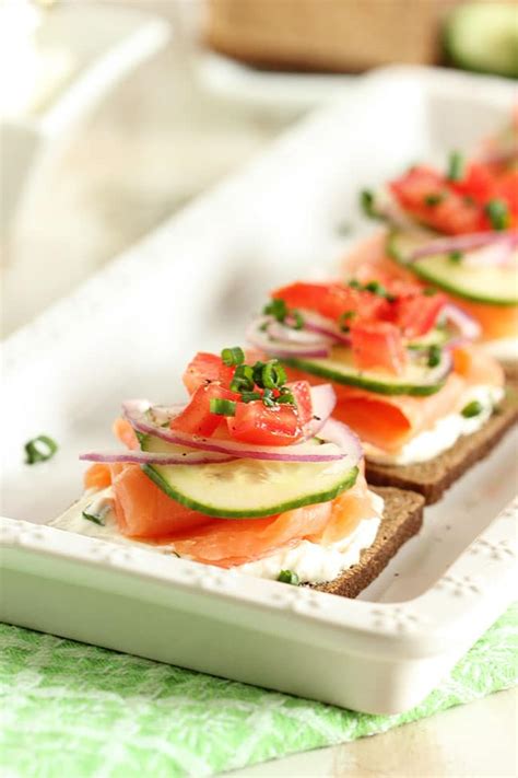 Smoked Salmon Canapes With Whipped Chive Cream Cheese The Suburban