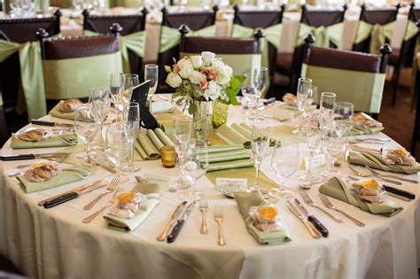 It's now officially spring, my favourite season. A sage green table runner and chair sashes along with ...
