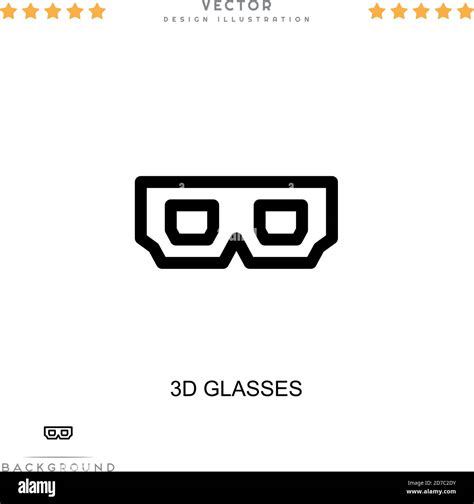 3d Glasses Icon Simple Element From Digital Disruption Collection Line 3d Glasses Icon For