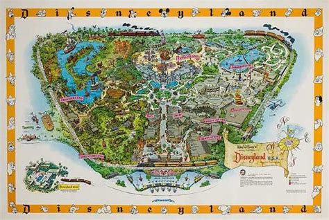 Vintage Disneyland Goodies 1958 Disneyland Map Yes The Rare A