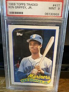 Find historical values for graded 1989 topps traded ken griffey jr. 1989 Topps Traded Ken Griffey Jr. Rookie Card Graded PSA 9 ...