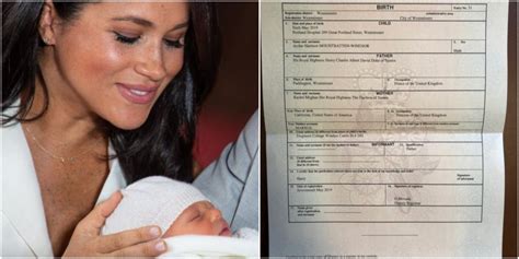 Meghan S Official Title And Occupation Have Been Revealed In Archie S Birth Certificate