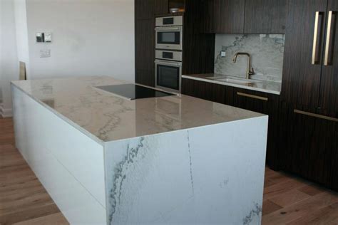 Materials, colors & style kitchen backsplash ideas. quartz backsplash light color quartz kitchen island with ...