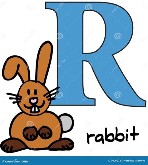 Animal Alphabet R Rabbit Stock Photography Image 7600072