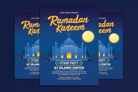 Ramadan Kareem Iftaar Party Flyer In 2020 Ramadan Kareem Party Flyer