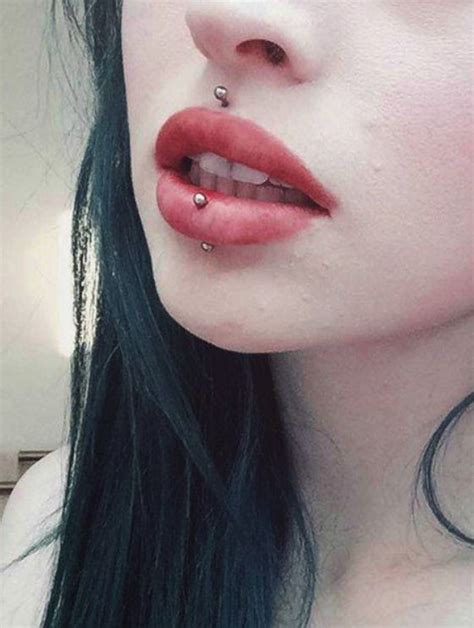 Best Stunning And Cutest Labret Lips Piercing Angel Kiss Piercing
