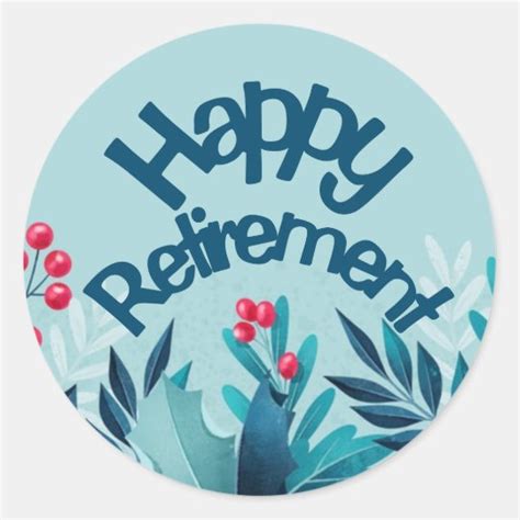 Happy Retirement Classic Round Sticker Uk