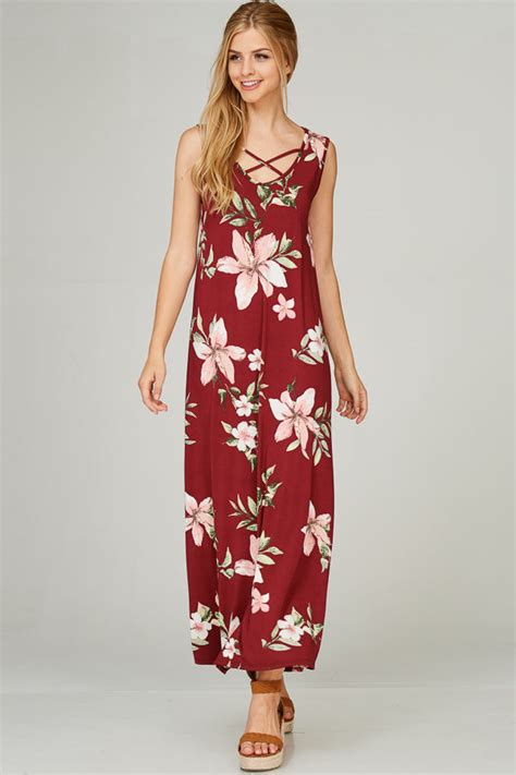 The Lola Womens Floral Maxi Dress Apple Girl Boutique