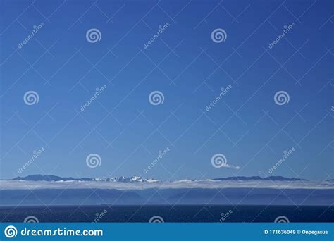 Morning At Sea Clouds And Fog Over Alaskan Islands In The North