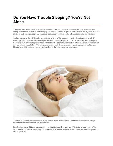 Do You Have Trouble Sleeping Youre Not Alone By Pricepointshop0152 Issuu