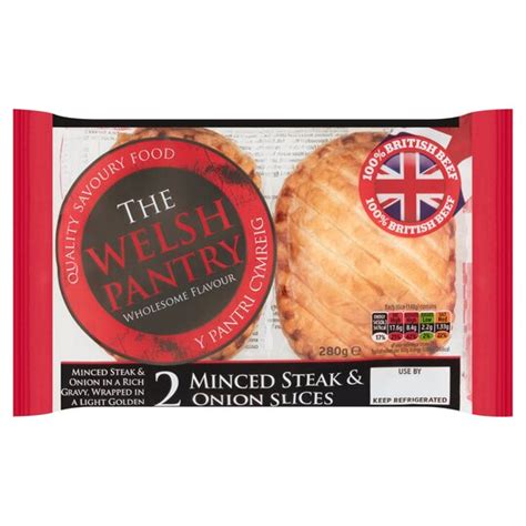 The Welsh Pantry 2 Minced Steak And Onion Slices 280g Tesco Groceries