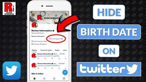 How To Hide Your Birth Date On Twitter Youtube