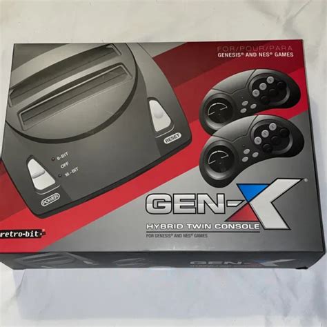 Retro Bit Gen X Console Sega Nes And Genesis 2in1 System W 2 Controllers