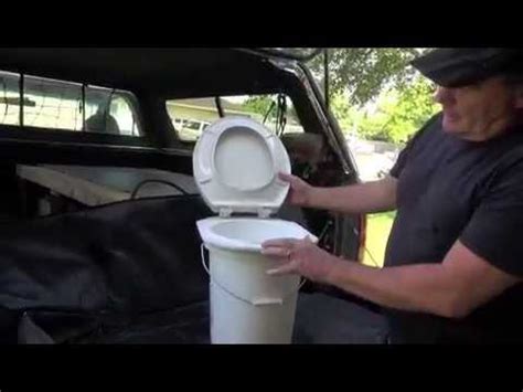 Diy Camping Toilet With Stable Connected Toilet Seat To Gallon Bucket Youtube